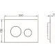 TECEloop Przycisk spłukujący do WC czerwony brąz metaliczny 220 x 150 x 5 mm TECE